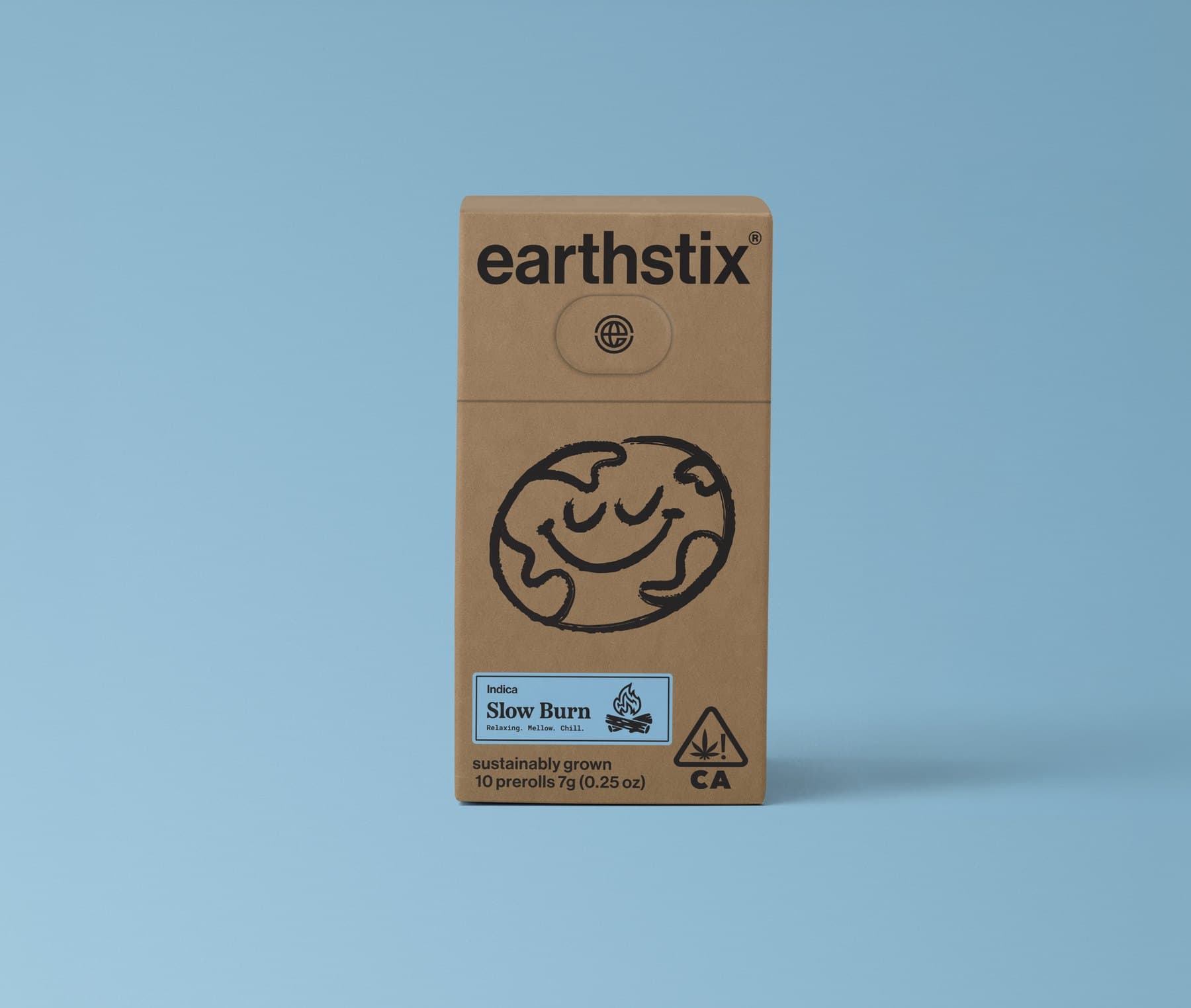 Earthstix Afterglow pack on a blue background